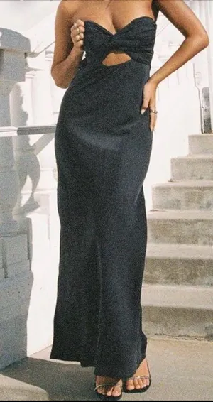 Princess Polly Black Strapless Maxi Dress thumbnail 2