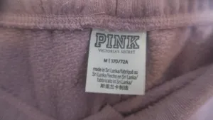 PINK Victoria's Secret outline pink on left leg jogger sweatpants in lilac light purple size medium. thumbnail 9