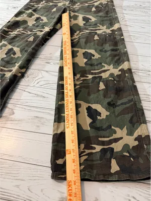 Risen Jeans Camo Wide Leg High Rise Stretch Pants Size 15/32 Y2K thumbnail 12