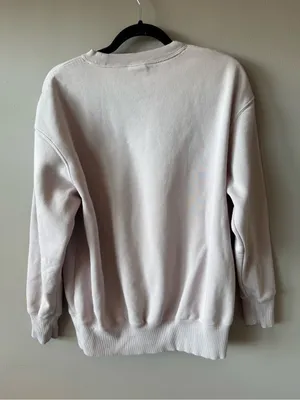 Nike Women’s Cotton Middle Check Loose Fit‎ Crew Neck Sweatshirt Gray Size XS thumbnail 7