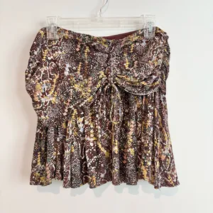 Free‎ People Saturday Sun Mini Skirt mixed print size 8 thumbnail 2