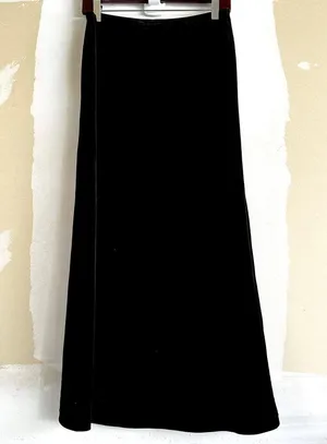 VTG Old Navy Velour A Line Midi Skirt Y2k Stretch Velvet Pull On Casual Medium thumbnail 4