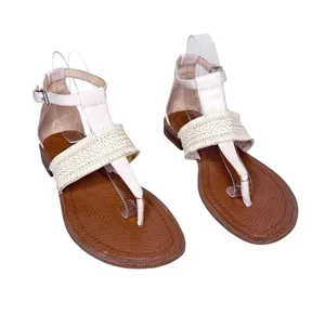 Nine West Gabis Fringe Cream Sandals Sz 8 thumbnail 1