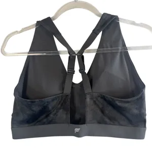 Fabletics Onyx Smudge V Neck Strappy Back M Support Sports Bra L‎ Diamond Dye thumbnail 2