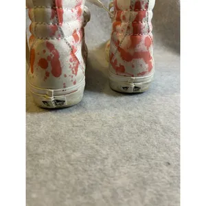 Vans Sk8-Hi‎ High Top Sneakers White Orange Splatter Women 7.5 Men 6.0 thumbnail 7