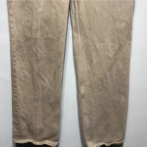Abercrombie & Fitch Curve Love Grunge Workwear Style Bleach & Grease Stain Jeans thumbnail 4