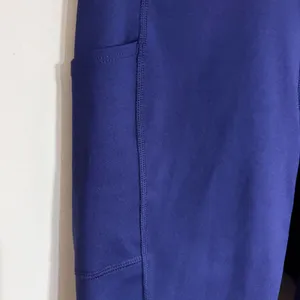 Tek Gear Womens High Waisted Bike Shorts Blue Side Pockets Size S RN73277 thumbnail 2