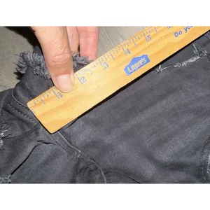American Eagle Shorts Womens 12 Black Denim Jean Hi Rise Shortie Mini Micro Y2K thumbnail 5