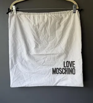 Love Moschino White Drawstring Dust Bag Pouch thumbnail 1