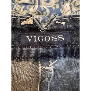 Vigoss The New York Bootcut Jeans Medium Wash Sequin Embroidered Flap Pocket 32 thumbnail 7