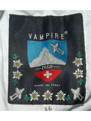 Vampire 1950 Wool Ski Vest 46 Blue Made Italy Wool Apres Ski Authier thumbnail 13