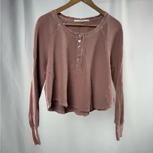 Tularosa Green The Vista Henley Top & Legging in Rose Pink‎ Size Extra Small thumbnail 4