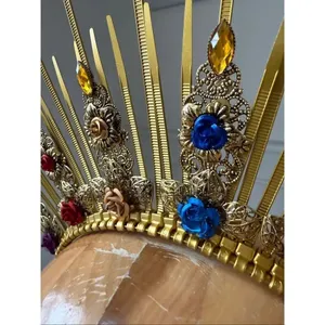NIP New Goddess Crown Headband Sunburst Halo Day of the Dead Costume thumbnail 5