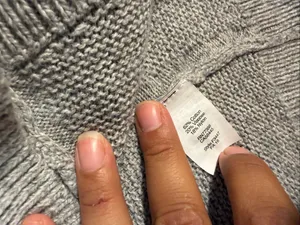 Madewell Size Medium Gray Cotton Blend Crewneck Knit Sweater Pullover Minimalist thumbnail 3