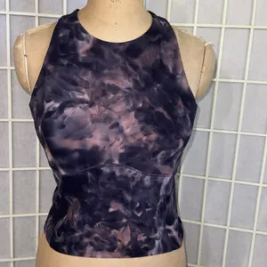 Lululemon Athletic Gym Key Balance Tank Diamond Dye Grey Pink Bra Crop Top Sz 8 thumbnail 15