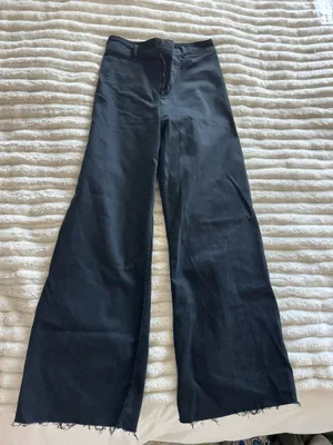 Zara Black Marine Wide Leg Jeans thumbnail 1