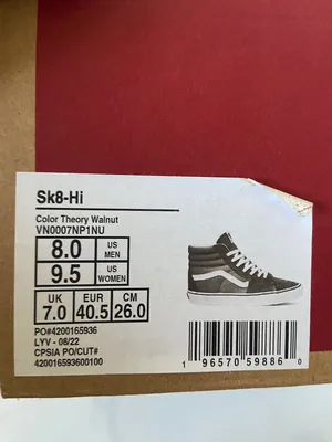 SK8-Hi Theory Walnut Suede Canvas Women 9.5 US Mens 8.0 US thumbnail 11