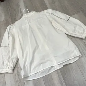 Ba&sh Tamie Shirt cotton lace ruffle button up womens White (small) cottagecore thumbnail 5