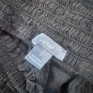 AERIE American Eagle Gauze Wide Leg Beach Pants w Side Slit Size XS Black thumbnail 10