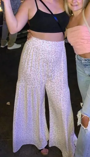 Kendall + Kylie Wide Leg Floral Pants thumbnail 1