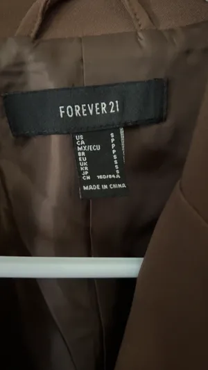 Forever 21 Brown Blazer Oversized thumbnail 2