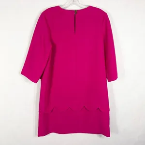 Kate Spade Size‎ 6 Dress Hot Pink Shift Mini Scalloped Crew Lined Keyhole 1352 thumbnail 2