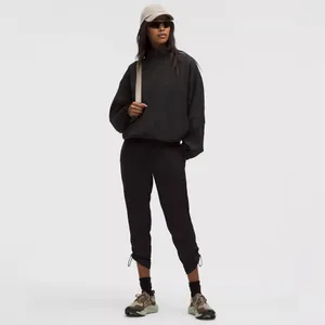 Lululemon Dance Studio Mid-Rise Cropped Black Pants Athleisure Adjustable Sporty thumbnail 3