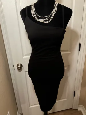 Lulus Sexy black cocktail bridesmaid wedding guest dress thumbnail 8