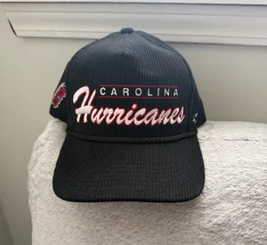 47 Brand Black Carolina Hurricanes Embroidered Script corduroy Cap thumbnail 2