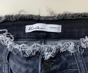 KanCan Charcoal Black High Rise Frayed Waist Skinny Jeans thumbnail 12