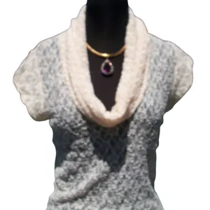 Cache Cream Stretch Lace Pucker Body Hugging Top Tunic New Dress $98 NWT Sz L thumbnail 4