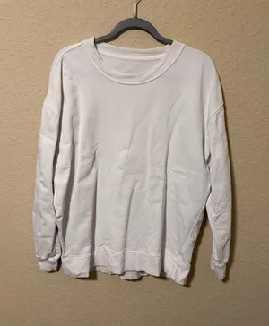 lululemon athletica White Crewneck Sweatshirt 25" p2p 29" long thumbnail 1