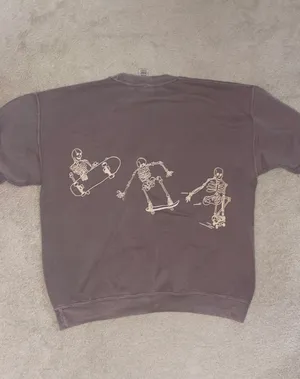 Urban Outfitters Project Social T Skateboard Skeletons Sweatshirt thumbnail 3