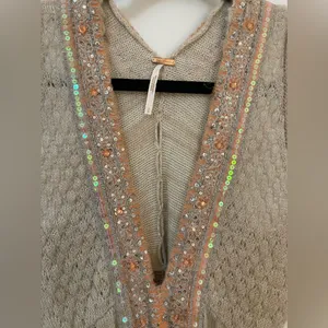 Free People, knit crochet sweater or dress, Size S thumbnail 2