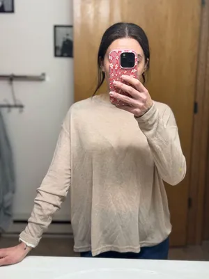 Long sleeve blouse Tan thumbnail 1