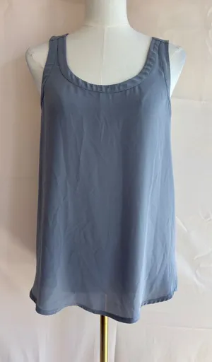 Express Women's Medium Gray Sleeveless Racerback Tank Top with Back Zipper thumbnail 1