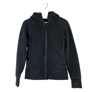 Lululemon Size 6 Scuba Hoodie Light Cotton Fleece Classic Fit Embroidered Logo‎ thumbnail 3