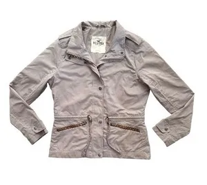 Hollister Womens Large Tan Utility Jacket Y2K thumbnail 1