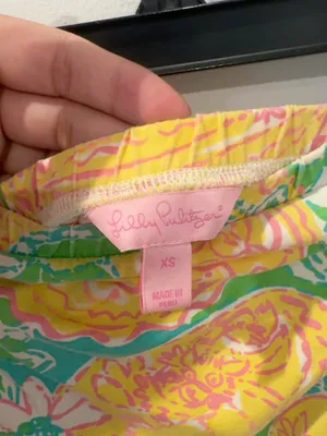 Lilly Pulitzer XS Strapless Floral Paisley Dress Colorful Summer Resort Pocket thumbnail 2