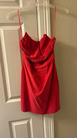 Blue Blush Red mini dress thumbnail 3