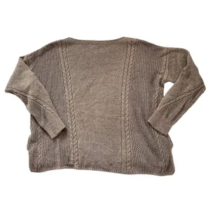 American Eagle Pullover Sweater | Taupe Textured Knit thumbnail 5