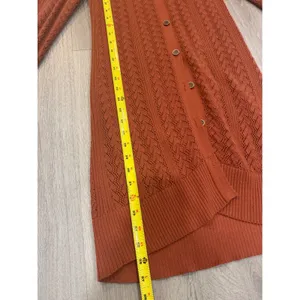 Peruvian Connection Pointelle Knit Long Cardigan Duster Sweater XS thumbnail 7
