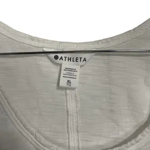 Athleta White Cotton Tank Top Womens Size XL‎ Lightweight Basic Casual thumbnail 3