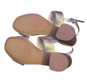 Old Navy  metallic gold sling back block heel sandals thumbnail 6