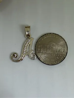 ✨ 925 Sterling Silver CZ “A” Initial Pendant thumbnail 5