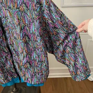 Vintage HTC Bold Colorful Print Windbreaker Spring Jacket M thumbnail 4