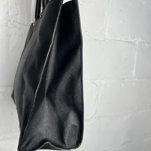 Rebecca‎ Minkoff Women's Black Gold Embossed Leather Shoulder Tote Bag thumbnail 5