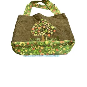 “Happy Planet” handmade / homemade open top tote‎ thumbnail 3