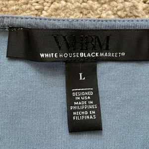 WHBM White House Black Market blue knit top sz L thumbnail 3