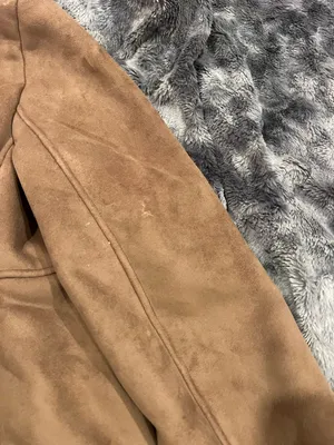 Jones New York Suede Shearling Jacket - Brown & Cream thumbnail 6